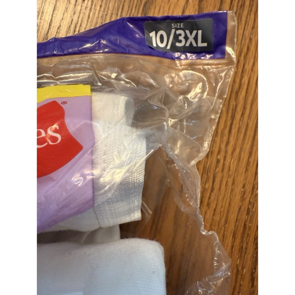 Ladies Hanes White Cotton Briefs‎ Tagless 3XL 9 Panties New In Pack Tagless - Picture 4 of 4